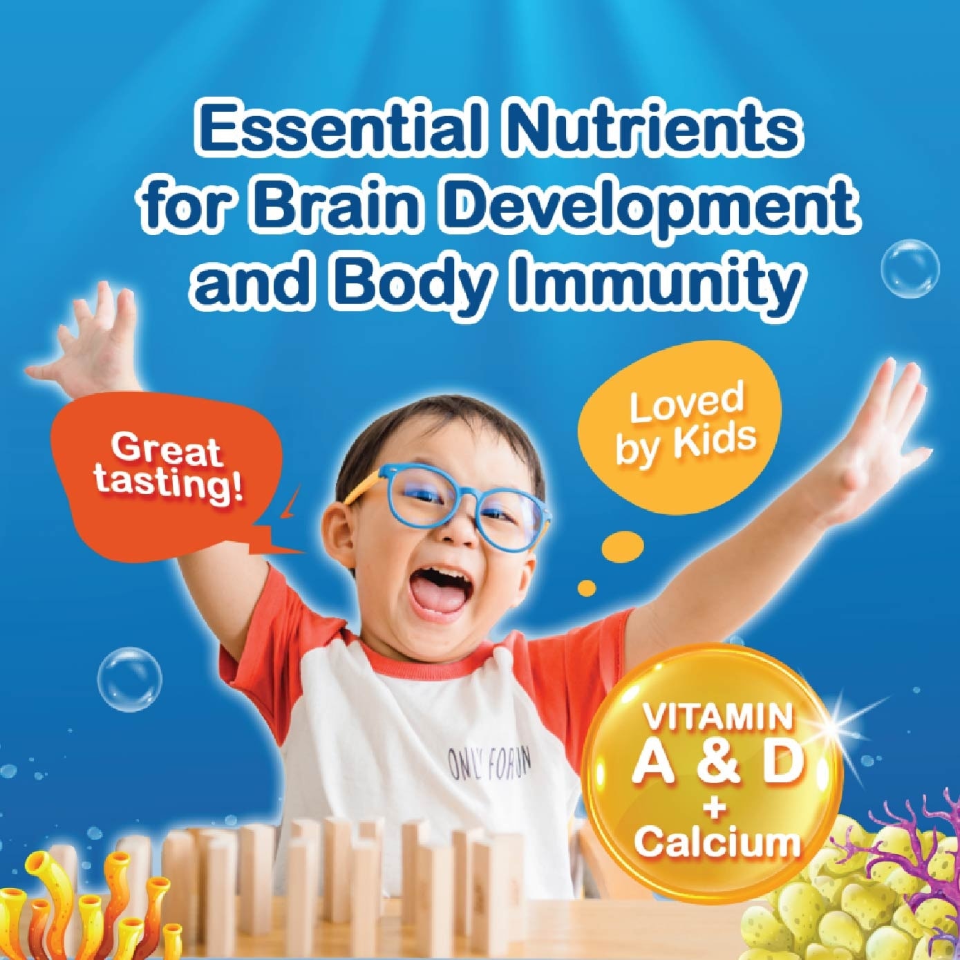 Emulsion Cod Liver Oil for Immunity Support Orange Flavour 400ml