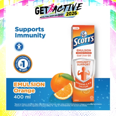SCOTT'S - Emulsion Cod Liver Oil for Immunity Support Orange Flavour 400ml image