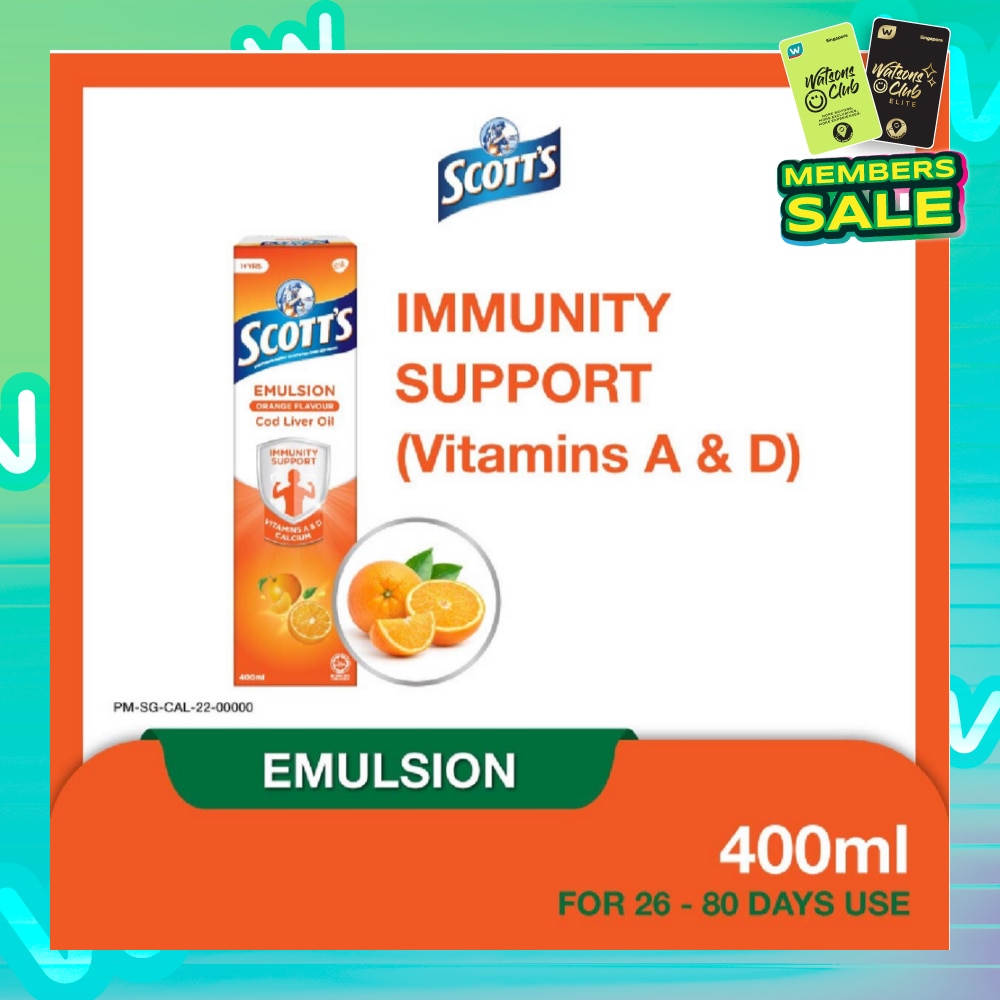 Emulsion Cod Liver Oil for Immunity Support Orange Flavour 400ml