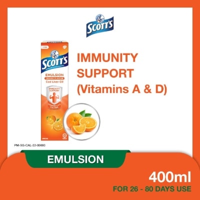 SCOTT'S Emulsion Cod Liver Oil for Immunity Support Orange Flavour 400ml