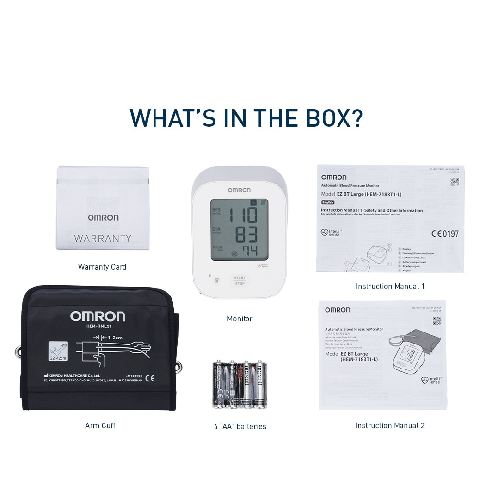 Automatic Blood Pressure Monitor Large HEM-7183T1-L 1s