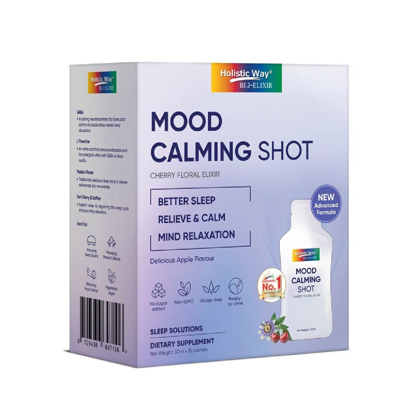 Bio-Elixir Mood Calming Shot with Apple Flavour 30ml x 15s