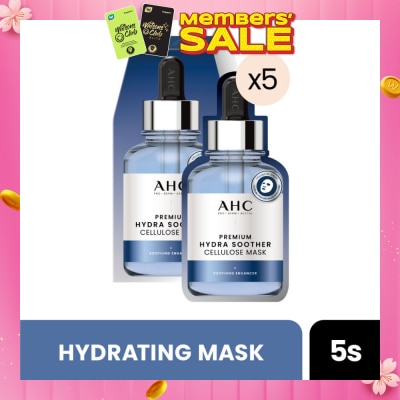 AHC Pro Derm Premium Hydra Soother Cellulose Mask (Hydrating) 5s