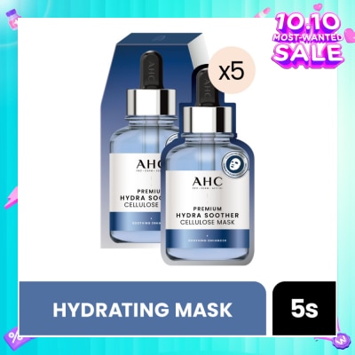 AHC Pro Derm Premium Hydra Soother Cellulose Mask (Hydrating) 5s