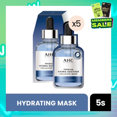 AHC Pro Derm Premium Hydra Soother Cellulose Mask (Hydrating) 5s
