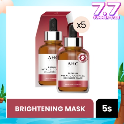 AHC Pro Derm Premium Vital C Complex Cellulose Mask (Brigthening) 5s