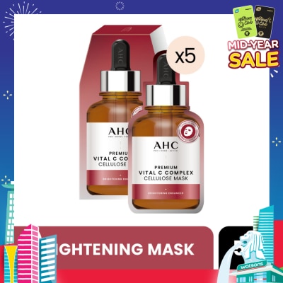 AHC Pro Derm Premium Vital C Complex Cellulose Mask (Brigthening) 5s