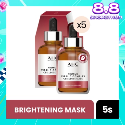 AHC Pro Derm Premium Vital C Complex Cellulose Mask (Brigthening) 5s
