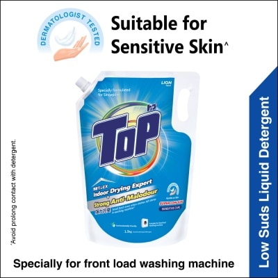 TOP Concentrated Liquid Detergent Super Low Suds Sensitive Care Refill 1.5kg