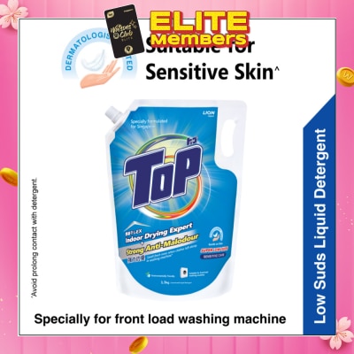 TOP Concentrated Liquid Detergent Super Low Suds Sensitive Care Refill 1.5kg