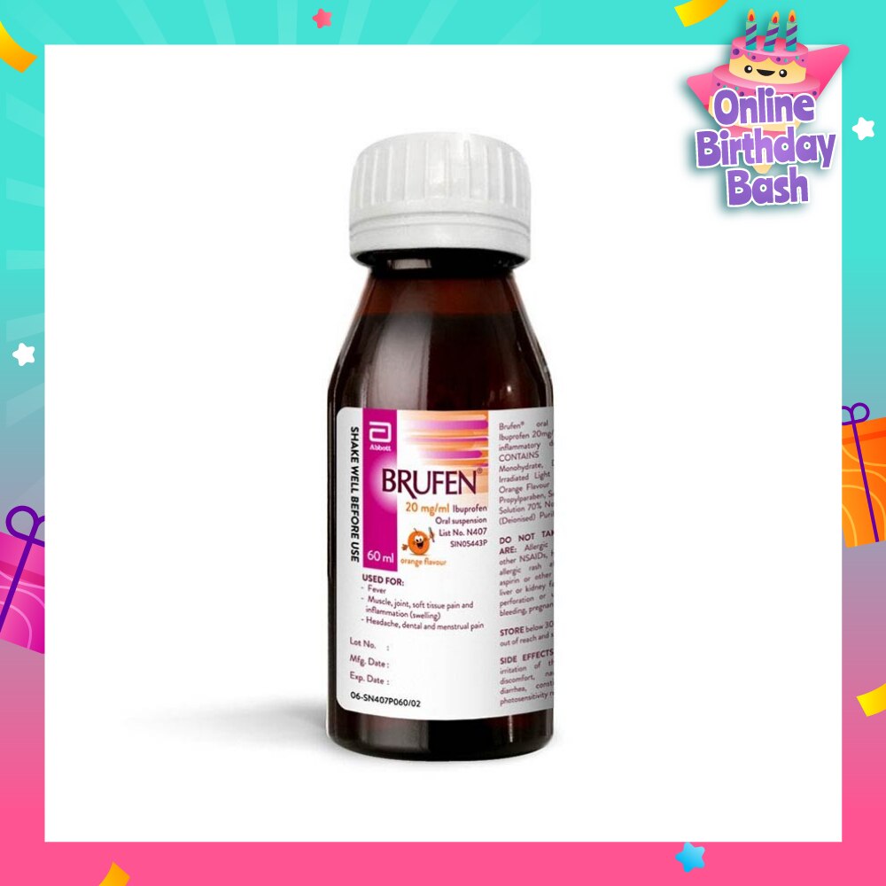 Brufen Oral Suspension 20mg (Non-Steroidal + Anti-Inflammaory) 60ml