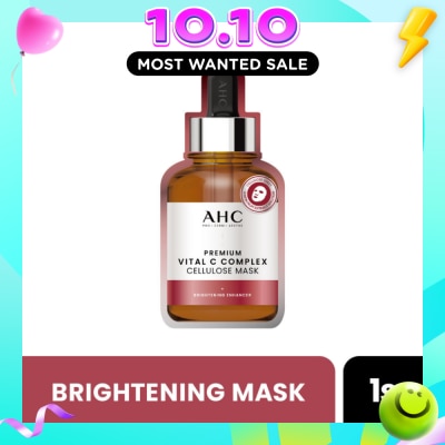 AHC Pro Derm Premium Vital C Complex Cellulose Mask (Brigthening) 1s (Expiry: Apr`2027) image