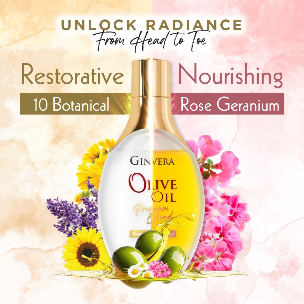 Essential Olive Oil Elixir Nourishing Rose Geranium (Multi-Purpose Oil For Face, Body, Hair & More) 100ml