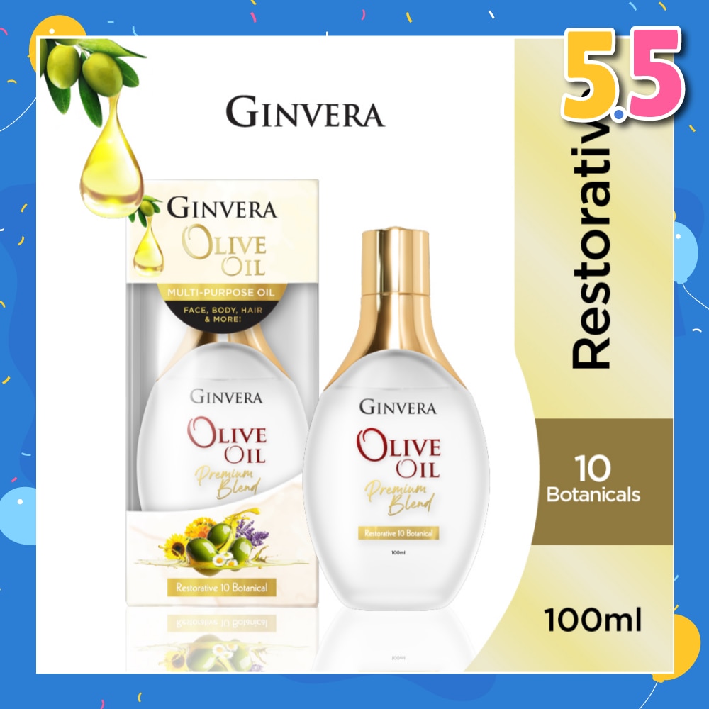 Essential Olive Oil Elixir Restorative 10 Botanical (Multi-Purpose Oil For Face, Body, Hair & More) 100ml