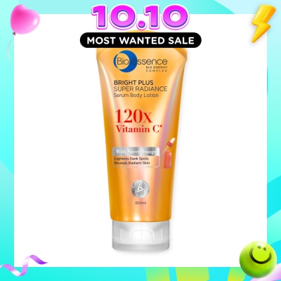 BIO ESSENCE Bright Plus Super Radiance Serum Body Lotion (To Lightens Dark Spots & Reveals Radiant Skin) 300ml image