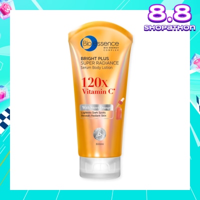 BIO ESSENCE Bright Plus Super Radiance Serum Body Lotion (To Lightens Dark Spots & Reveals Radiant Skin) 300ml