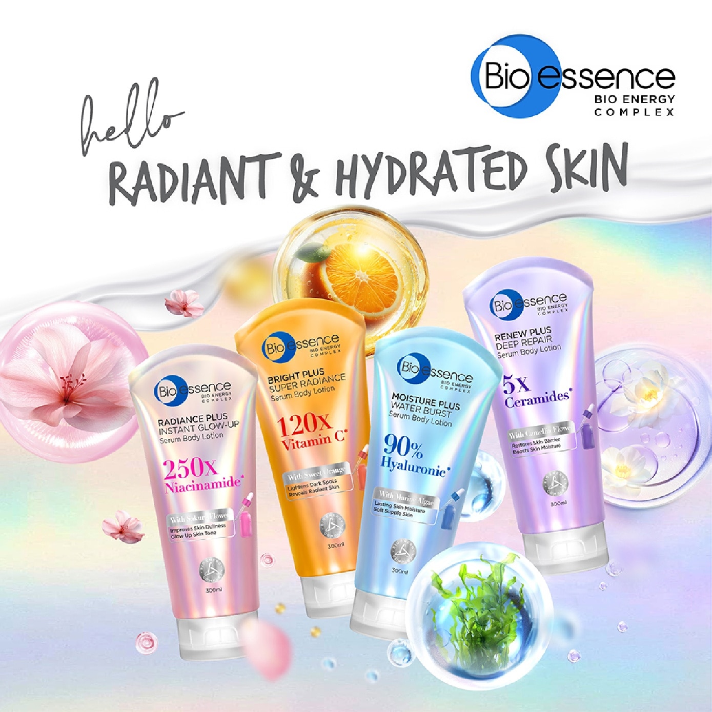 Moisture Plus Water Burst Serum Body Lotion (For Lasting Skin Moisture & Soft Supple Skin) 300ml