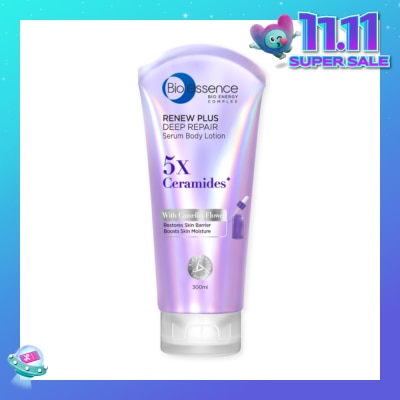 BIO ESSENCE Renew Plus Deep Repair Serum Body Lotion (To Restores Skin Barrier & Boosts Skin Moisture) 300ml