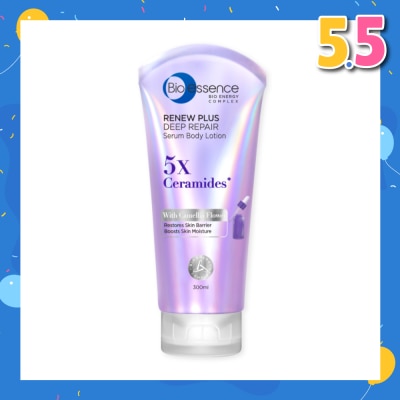 BIO ESSENCE Renew Plus Deep Repair Serum Body Lotion (To Restores Skin Barrier & Boosts Skin Moisture) 300ml