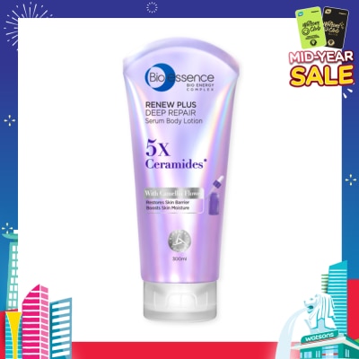 BIO ESSENCE Renew Plus Deep Repair Serum Body Lotion (To Restores Skin Barrier & Boosts Skin Moisture) 300ml