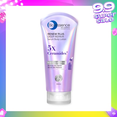 BIO ESSENCE Renew Plus Deep Repair Serum Body Lotion (To Restores Skin Barrier & Boosts Skin Moisture) 300ml