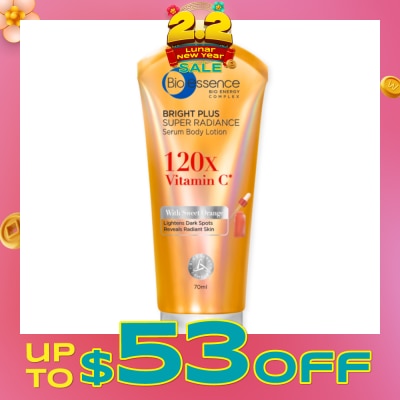 BIO ESSENCE Bright Plus Super Radiance Serum Body Lotion (To Lightens Dark Spots & Reveals Radiant Skin) 70ml
