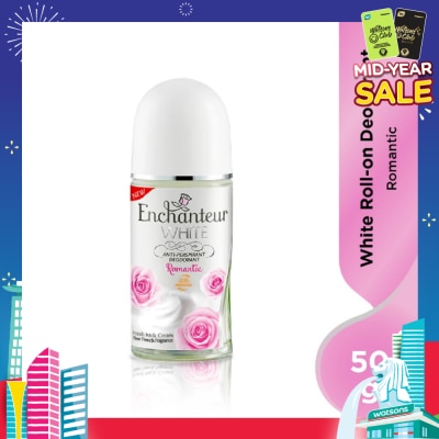 ENCHANTEUR White Roll-On Anti-Perspirant Deodorant Romantic 50g