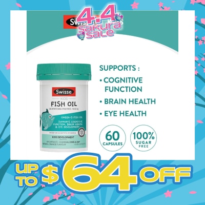 SWISSE - Fish Oil for Kids Chewable Capsule Natural Orange Flavour 60s