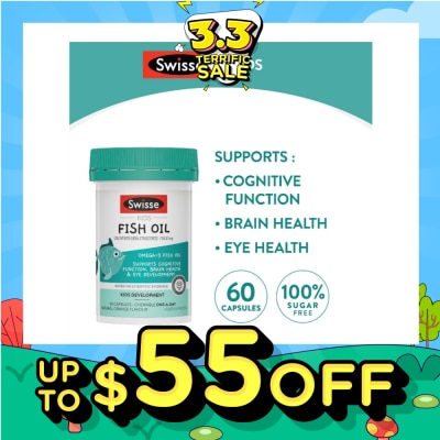 SWISSE Fish Oil for Kids Chewable Capsule Natural Orange Flavour 60s