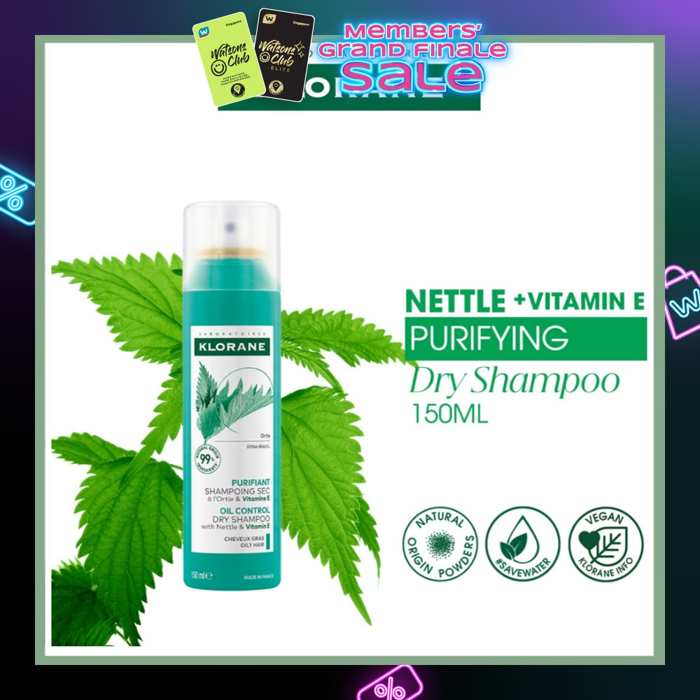 Oil Control Dry Shampoo With Nettle + Vitamin E (To Purifies, Regulates Sebum & Absorbs Excess Oil) 150ml