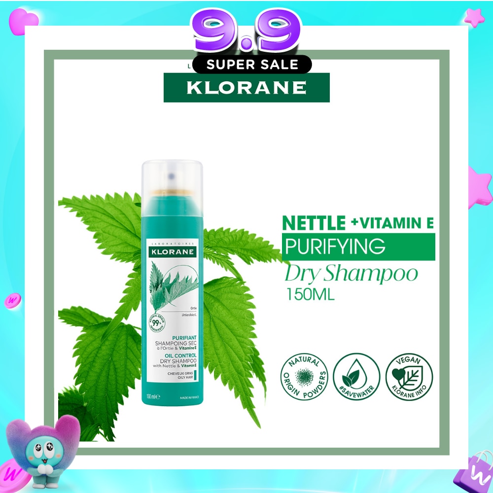 Oil Control Dry Shampoo With Nettle + Vitamin E (To Purifies, Regulates Sebum & Absorbs Excess Oil) 150ml image