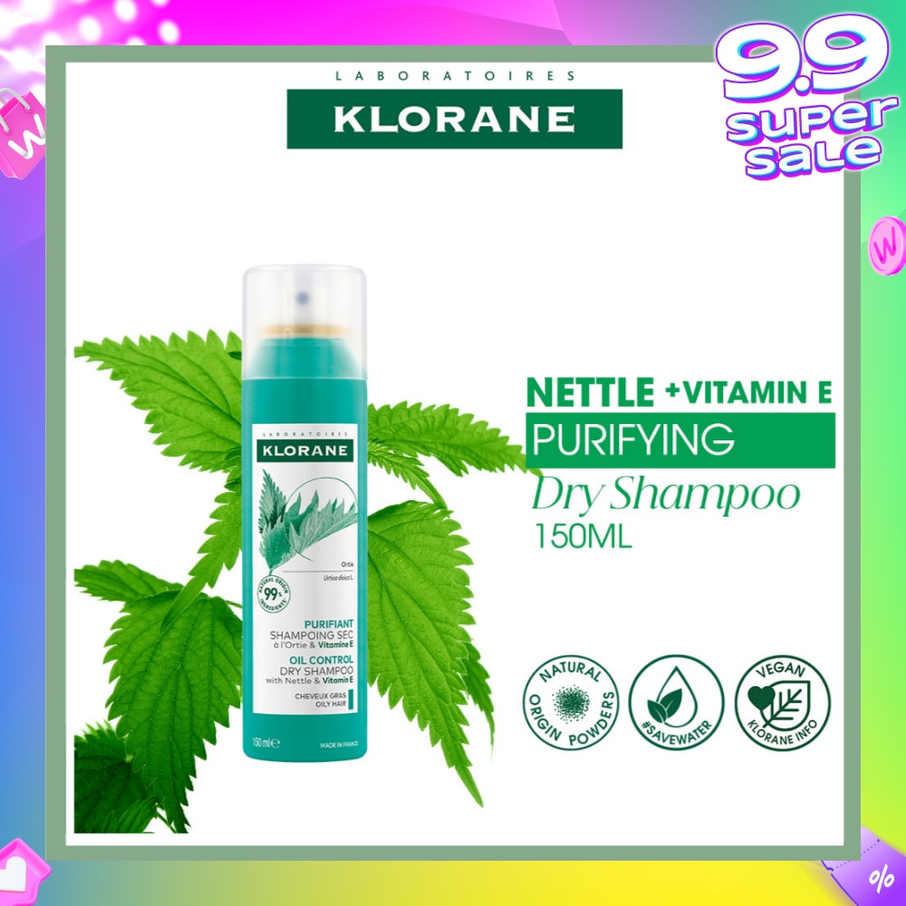 Oil Control Dry Shampoo With Nettle + Vitamin E (To Purifies, Regulates Sebum & Absorbs Excess Oil) 150ml