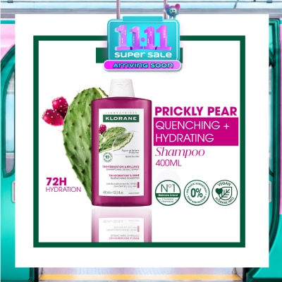 KLORANE Quenching + Hydrating Prickly Pear Shampoo (For 72h Long Lasting Hydration & 2x Shinier Hair) 400ml image