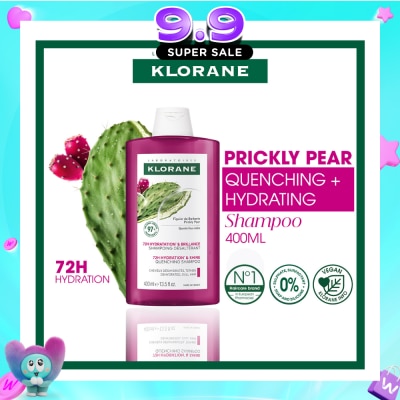 KLORANE - Quenching + Hydrating Prickly Pear Shampoo (For 72h Long Lasting Hydration & 2x Shinier Hair) 400ml image