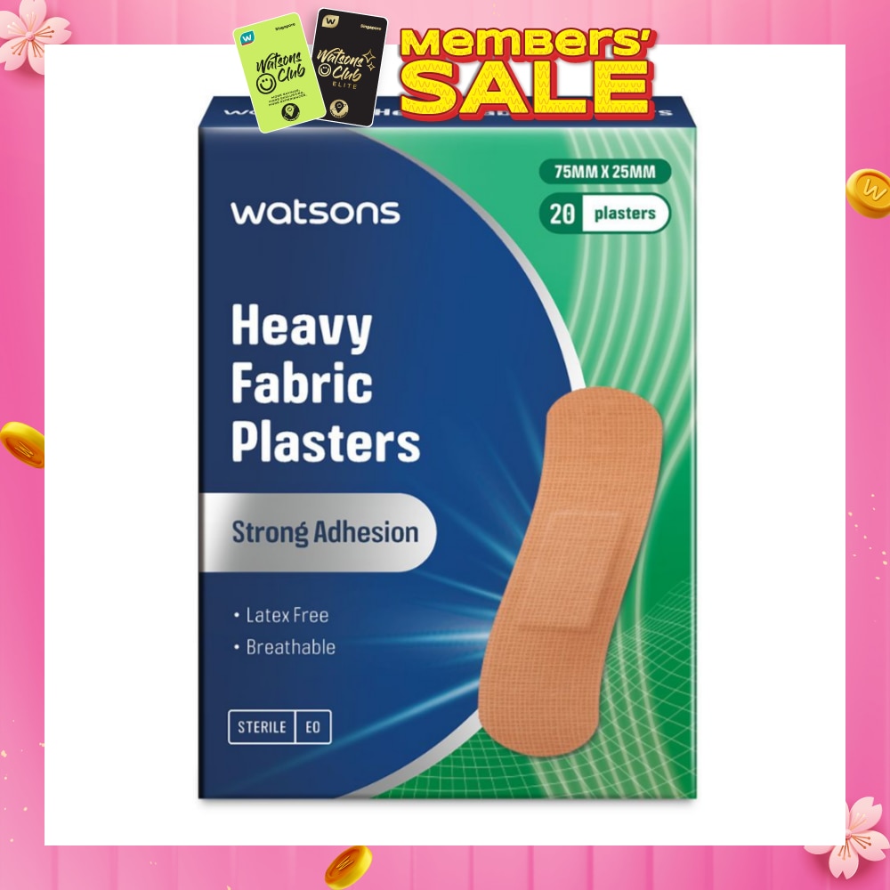 Heavy Fabric Strong Adhesion Plaster 75mm x 25mm (Latex Free & Breathable) 20s