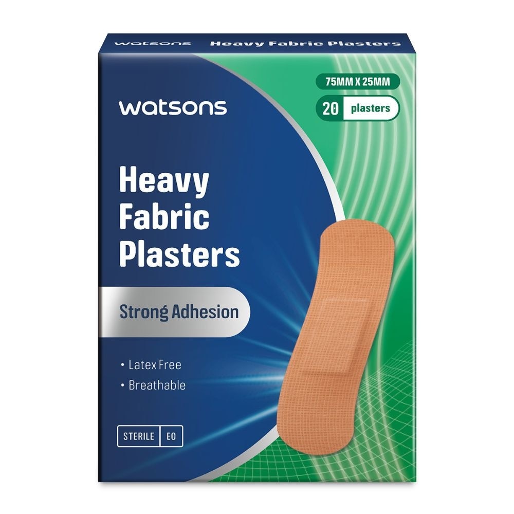 Heavy Fabric Strong Adhesion Plaster 75mm x 25mm (Latex Free & Breathable) 20s