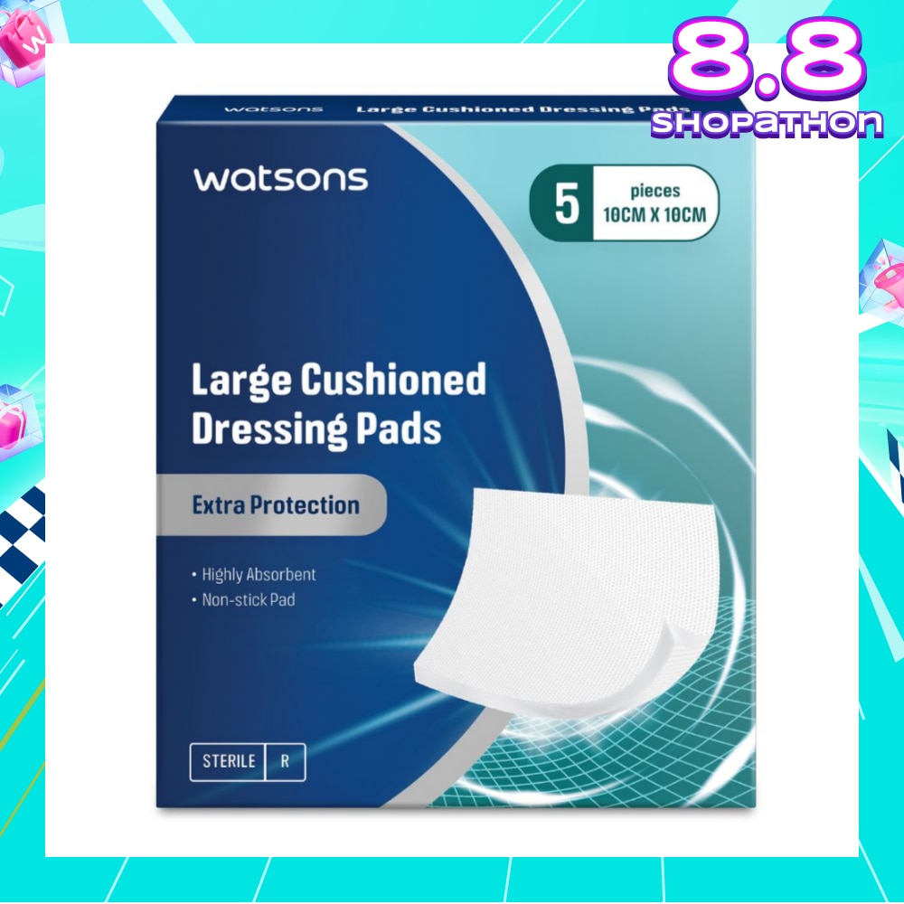Large Cushioned Dressing Extra Protection Pad 10cm x 10cm (Highly Absorbent & Non-Stick Pad) 5s