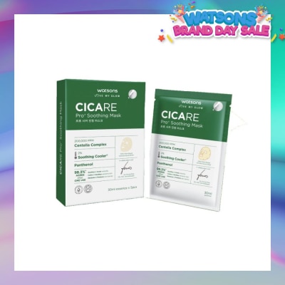 WATSONS Cicare Pro+ Soothing Sheet Mask (Centella Complex & Soothing Cooler) 30ml x 5s