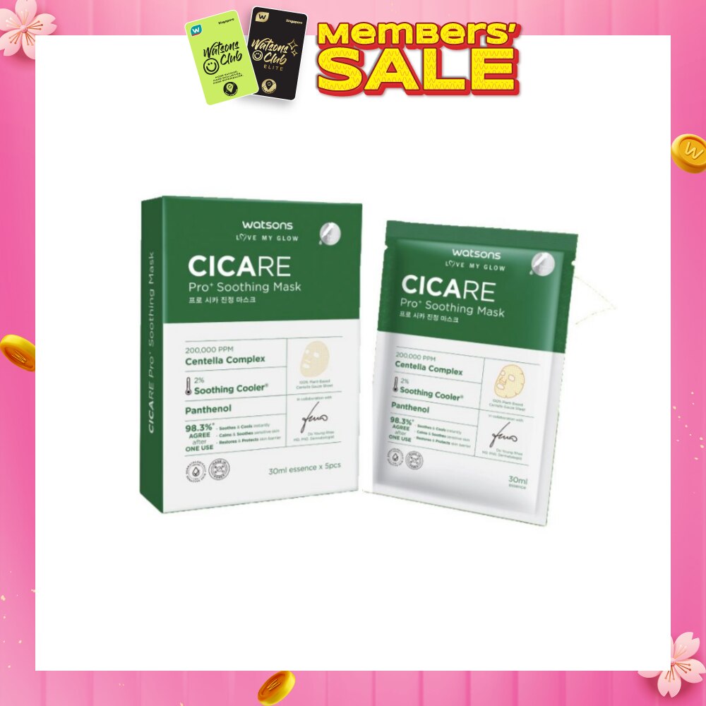 Cicare Pro+ Soothing Sheet Mask (Centella Complex & Soothing Cooler) 30ml x 5s