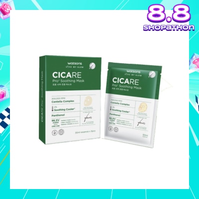WATSONS Cicare Pro+ Soothing Sheet Mask (Centella Complex & Soothing Cooler) 30ml x 5s