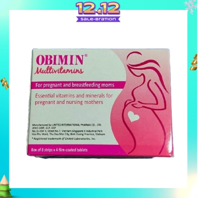 OBIMIN Multivitamins Film Coated Tablet (For Pregnant & Breastfeeding Mums) 32s