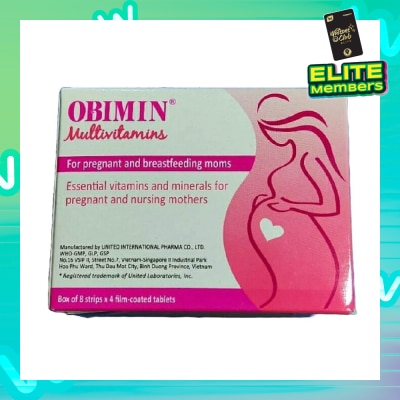OBIMIN Multivitamins Film Coated Tablet (For Pregnant & Breastfeeding Mums) 32s