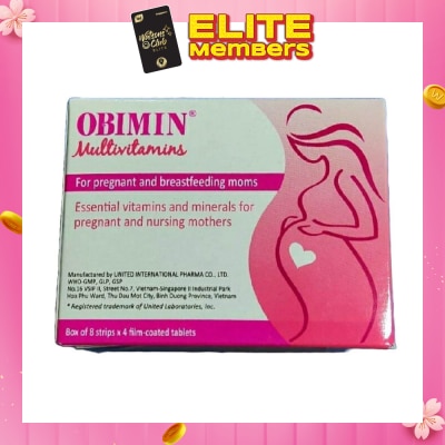 OBIMIN Multivitamins Film Coated Tablet (For Pregnant & Breastfeeding Mums) 32s