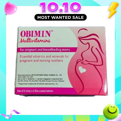 OBIMIN Multivitamins Film Coated Tablet (For Pregnant & Breastfeeding Mums) 32s image
