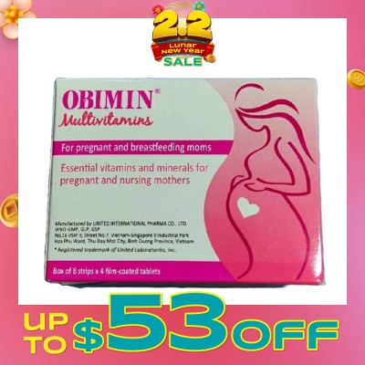OBIMIN Multivitamins Film Coated Tablet (For Pregnant & Breastfeeding Mums) 32s
