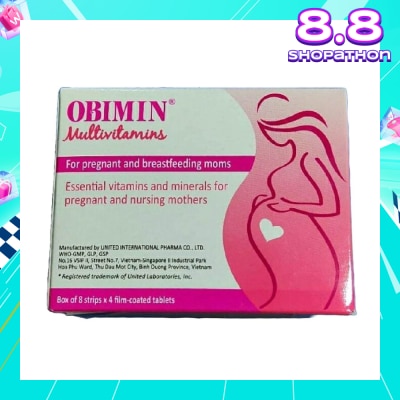 OBIMIN Multivitamins Film Coated Tablet (For Pregnant & Breastfeeding Mums) 32s