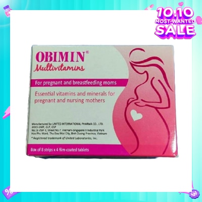 OBIMIN Multivitamins Film Coated Tablet (For Pregnant & Breastfeeding Mums) 32s