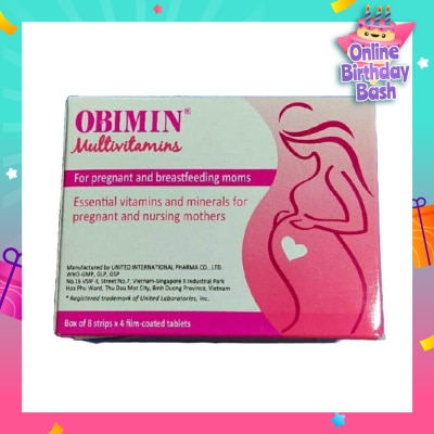 OBIMIN Multivitamins Film Coated Tablet (For Pregnant & Breastfeeding Mums) 32s