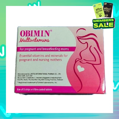 OBIMIN Multivitamins Film Coated Tablet (For Pregnant & Breastfeeding Mums) 32s