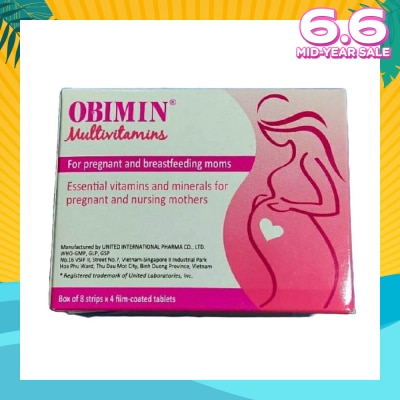 OBIMIN Multivitamins Film Coated Tablet (For Pregnant & Breastfeeding Mums) 32s